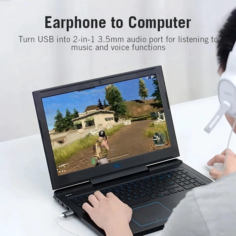 TARJETA DE SONIDO USB EXTERNA CON ENTRADA 3.5MM - 4