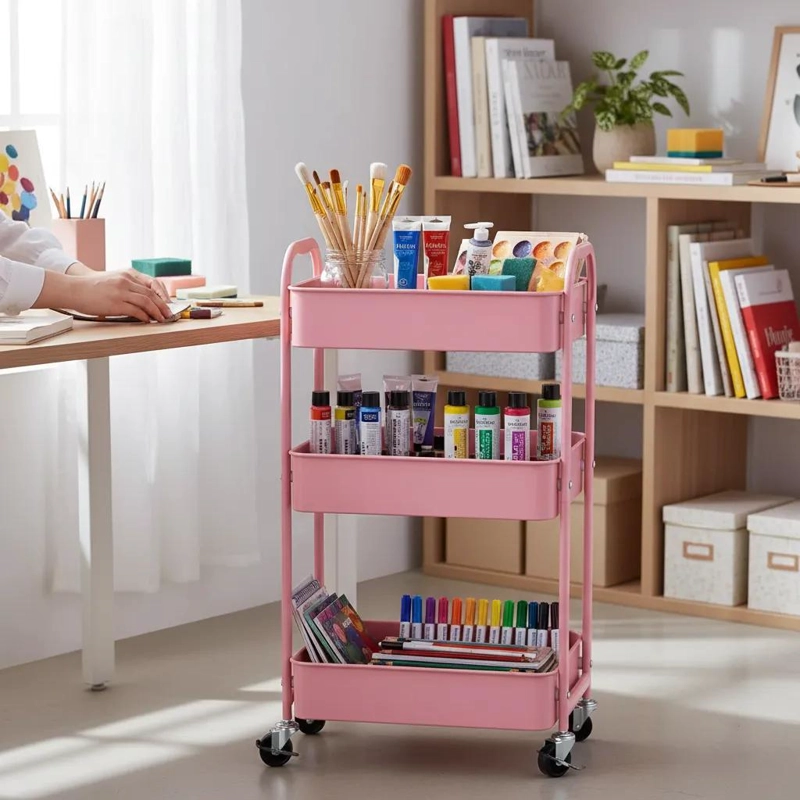 CARRITO ORGANIZADOR MULTIUSO 3 NIVELES CON RUEDAS - 3