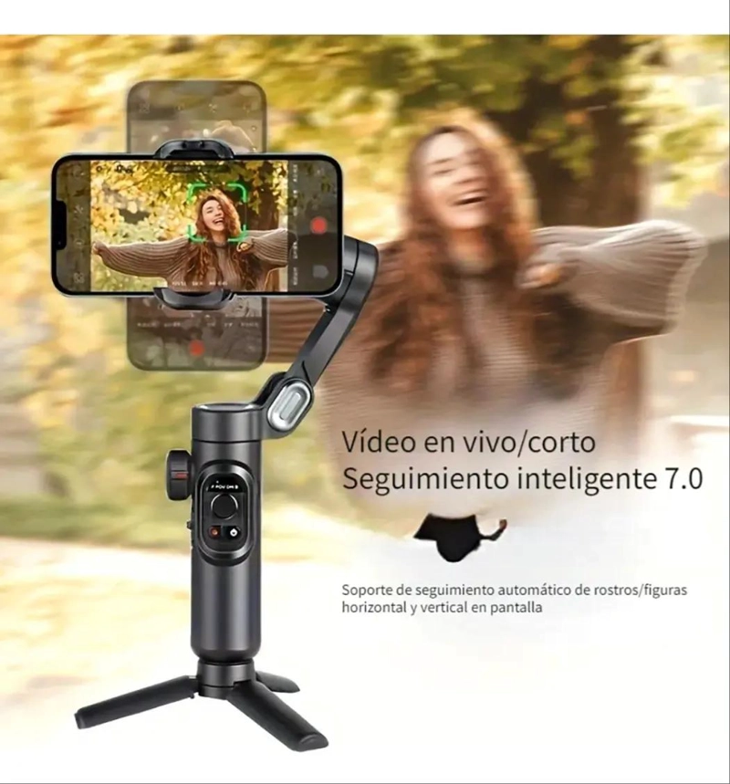 ESTABILIZADOR GIMBAL DE 3 EJES PROFESIONAL NEGRO - 4