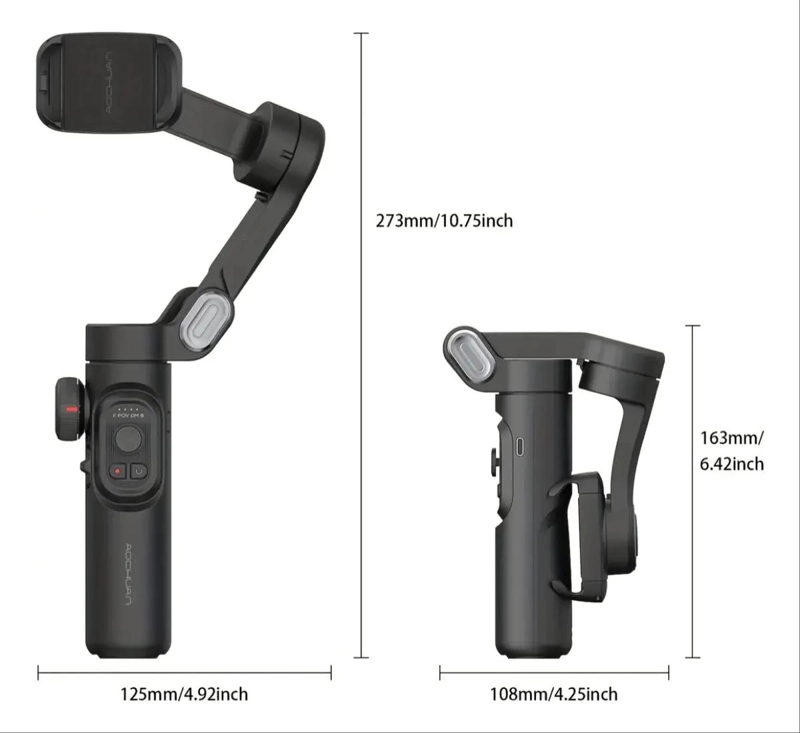 ESTABILIZADOR GIMBAL DE 3 EJES PROFESIONAL NEGRO - 5