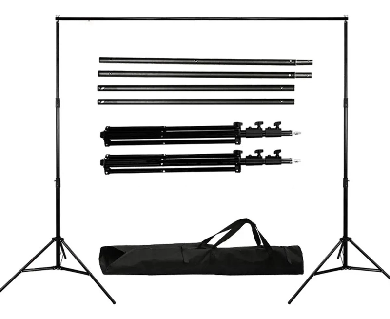 PORTA TELON FOTOGRAFICO PARA CHROMA KEY CON KIT DE SOPORT - 1