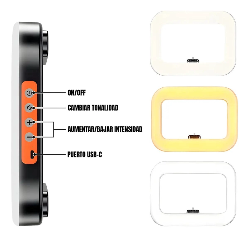 ESTABILIZADOR PORTATIL PARA CELULAR Y CAMARA CON LUZ LED - 3