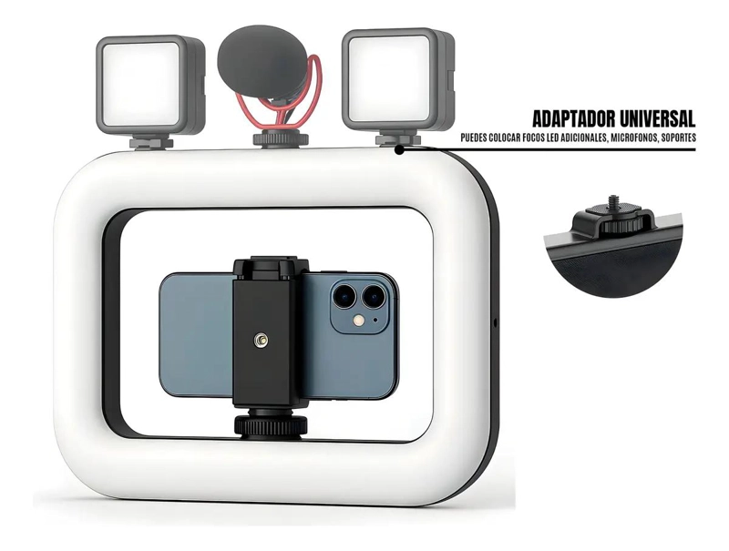 ESTABILIZADOR PORTATIL PARA CELULAR Y CAMARA CON LUZ LED - 4