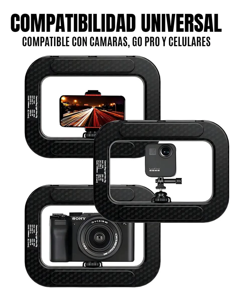 ESTABILIZADOR PORTATIL PARA CELULAR Y CAMARA CON LUZ LED - 5