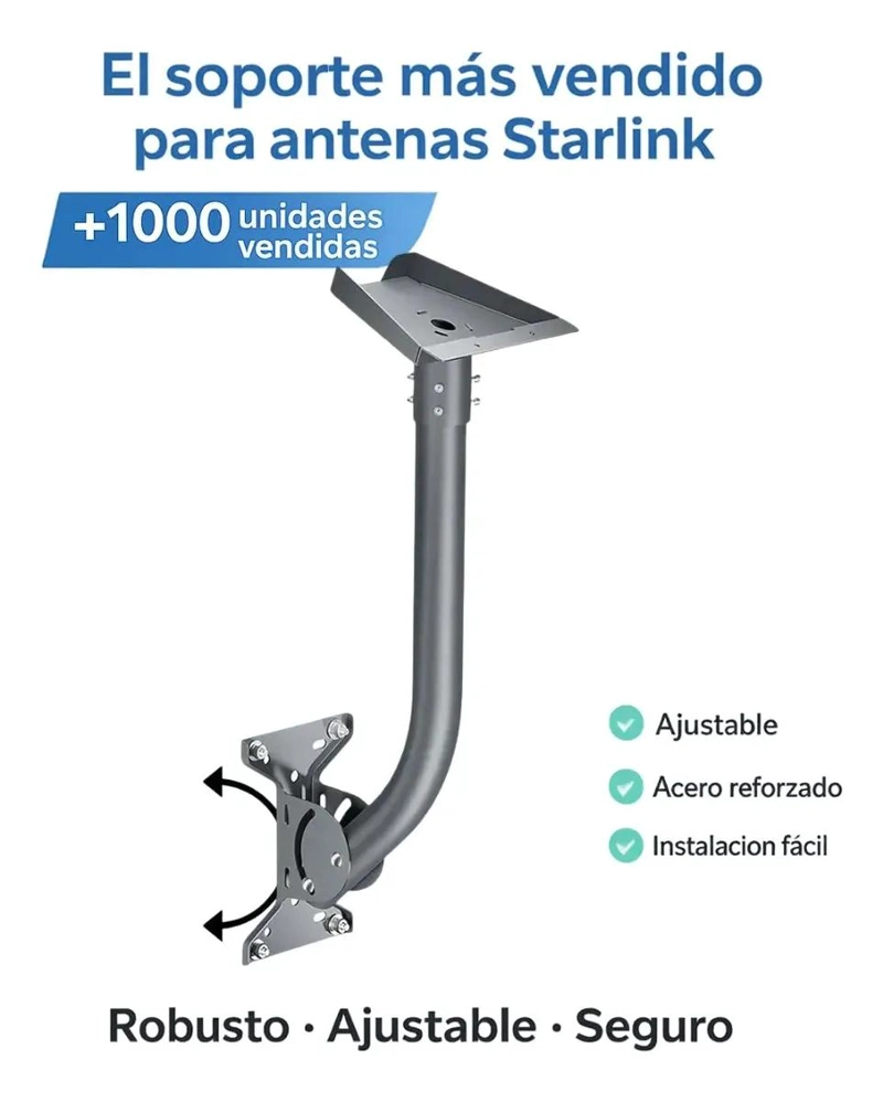 SOPORTE ESTABLE PARA ANTENA STARLINK V4 CON KIT DE INSTAL - 3