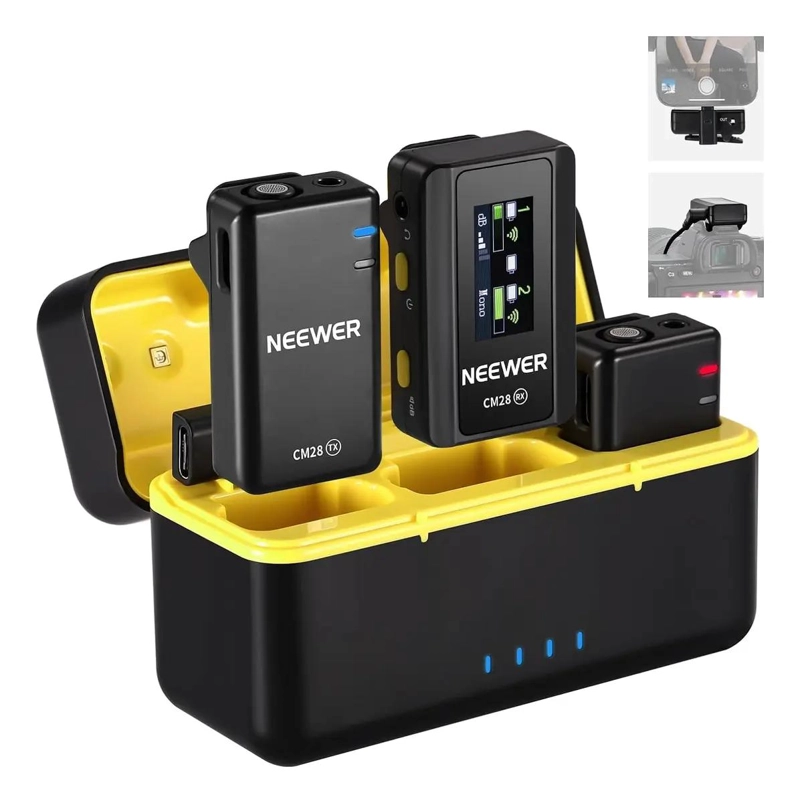 MICROFONO INALAMBRICO DE SOLAPA CON CARGA USB - 1