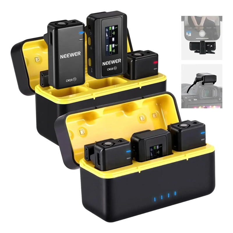 MICROFONO INALAMBRICO DE SOLAPA CON CARGA USB - 2