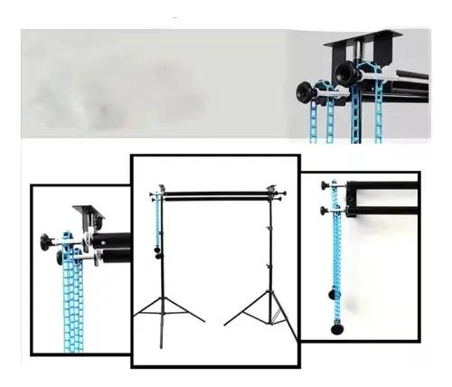 SOPORTE DE PARED MANUAL PARA DOBLE FONDO FOTOGRAFICO - 4
