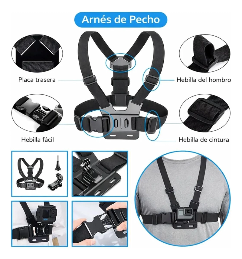 KIT 51 ACCESORIOS PARA CAMARAS DEPORTIVAS CON MALETA - 3