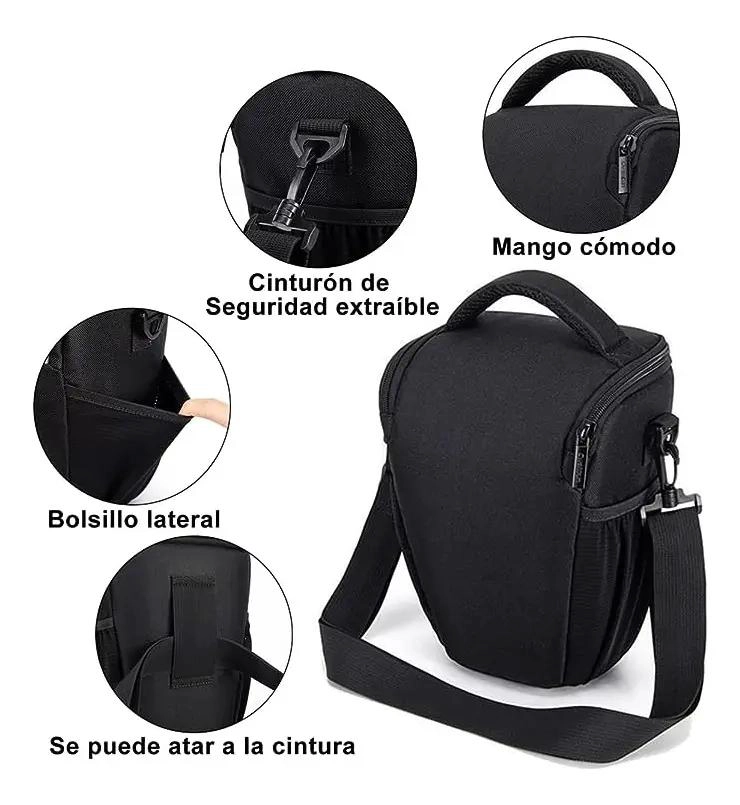 BOLSO ACOLCHADO PARA CAMARA Y ACCESORIOS CON CORREA AJUSTABLE - 2