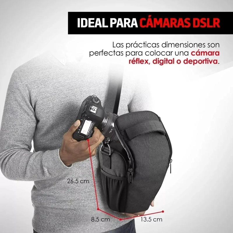 BOLSO ACOLCHADO PARA CAMARA Y ACCESORIOS CON CORREA AJUSTABLE - 3