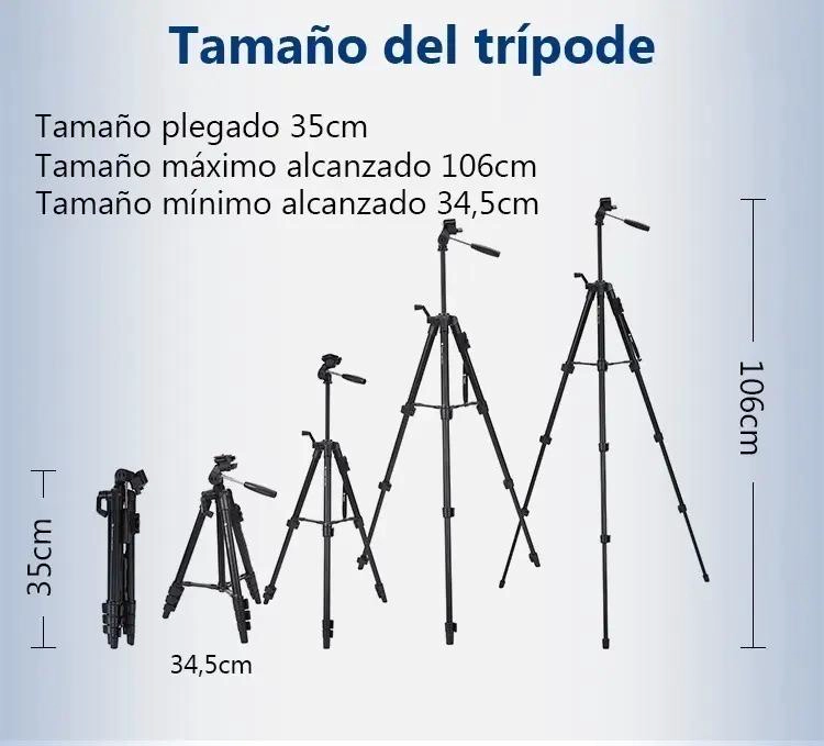 TRIPODE PLEGABLE PROFESIONAL 170MM CON BOLSO - 3
