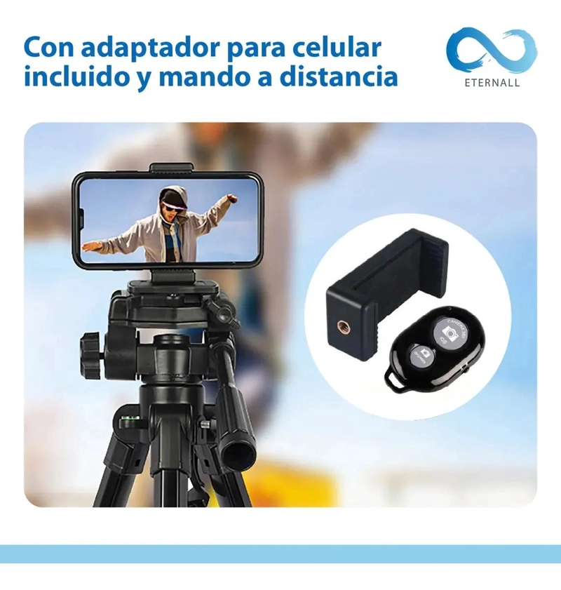 TRIPODE PORTATIL DE ALUMINIO PARA CELULAR Y CAMARA - 3