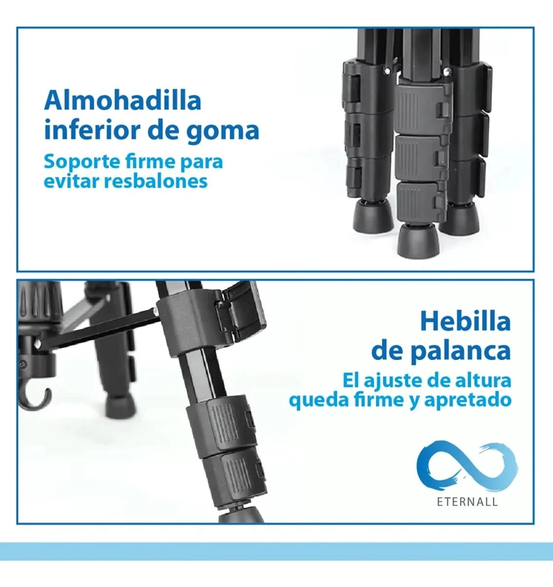 TRIPODE PORTATIL DE ALUMINIO PARA CELULAR Y CAMARA - 4