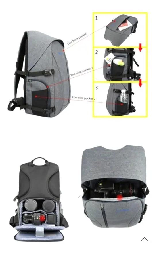 MOCHILA PARA FOTOGRAFIA CON COMPARTIMENTOS ACOLCHADOS - 5