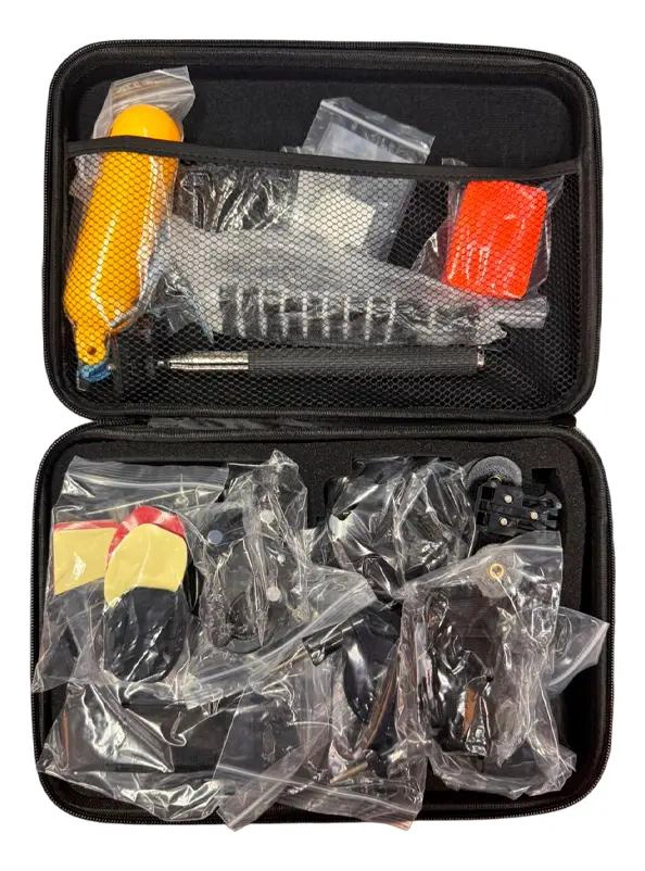KIT 32 EN 1 ACCESORIOS PARA CAMARAS DEPORTIVAS NEGRO - 3