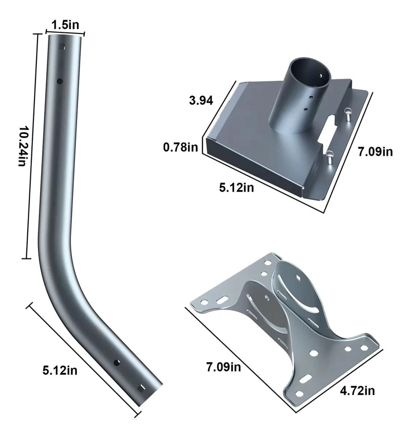 SOPORTE PARA MASTIL DE ANTENA CON KIT DE INSTALACION - 4
