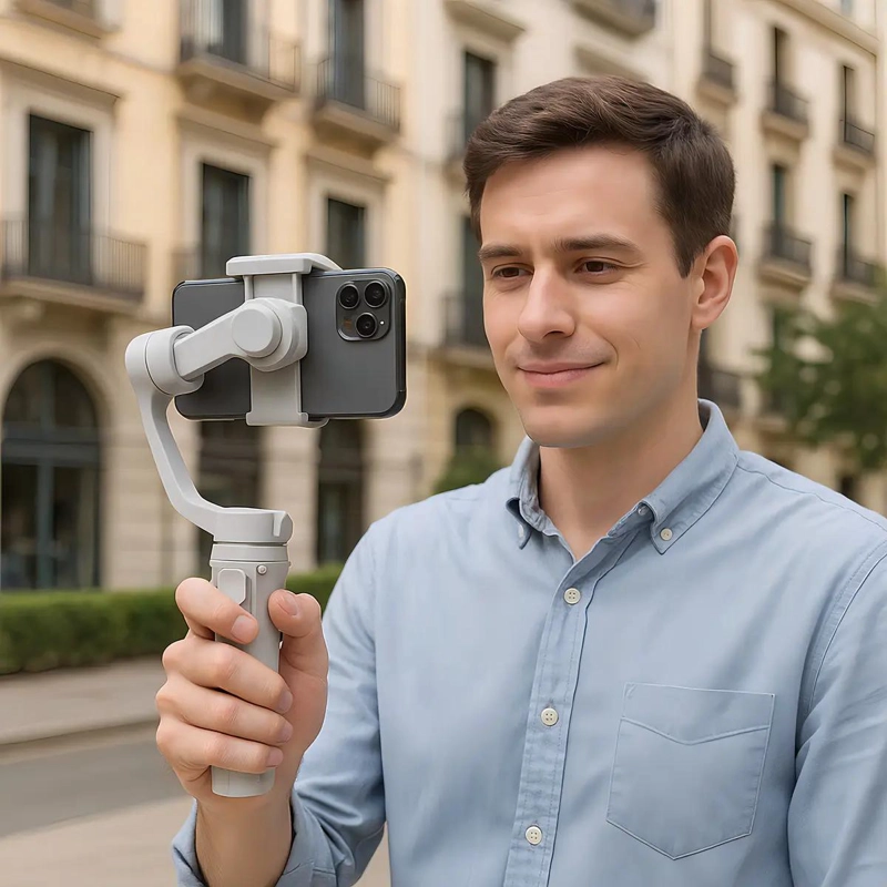 ESTABILIZADOR GIMBAL 3 EJES PLEGABLE PARA CELULAR CON AUT - 4
