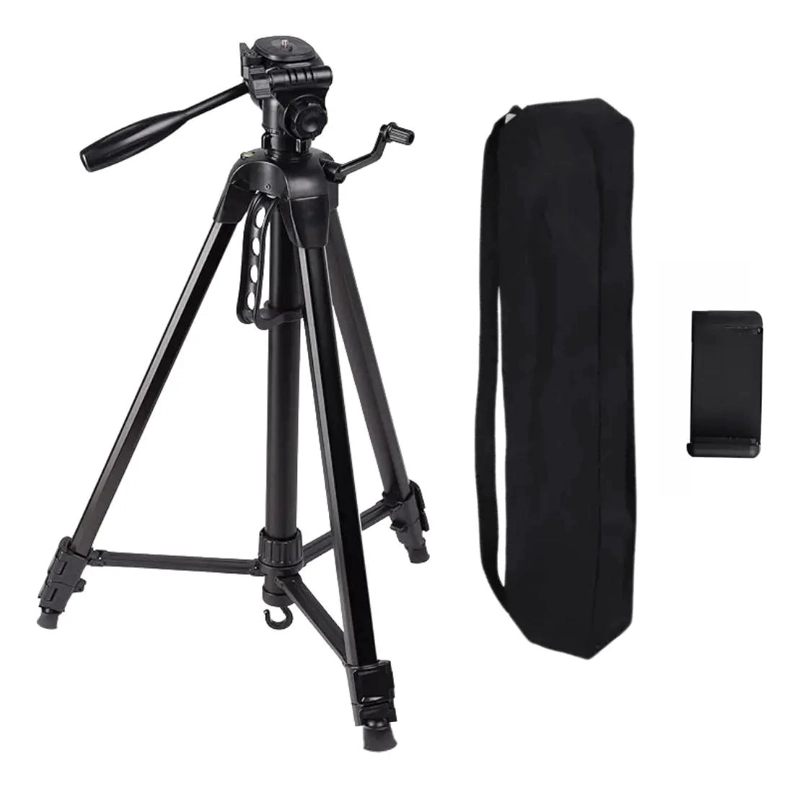 TRIPODE PROFESIONAL PARA CAMARA Y CELULAR COLOR NEGRO - 2