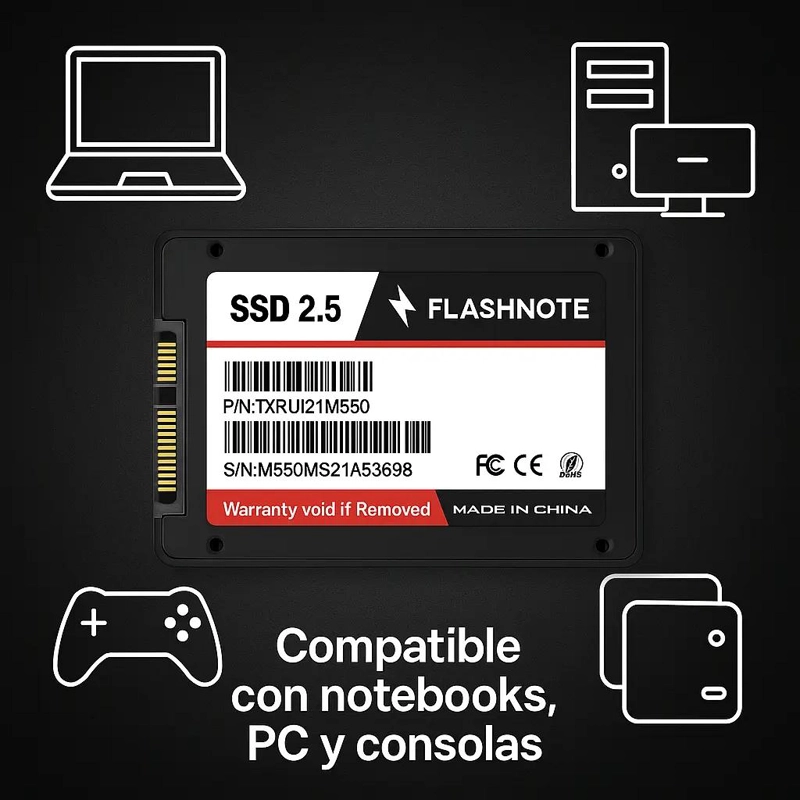 SSD INTERNO 256GB SATA III 2.5' 550MB/S LECTURA - 4