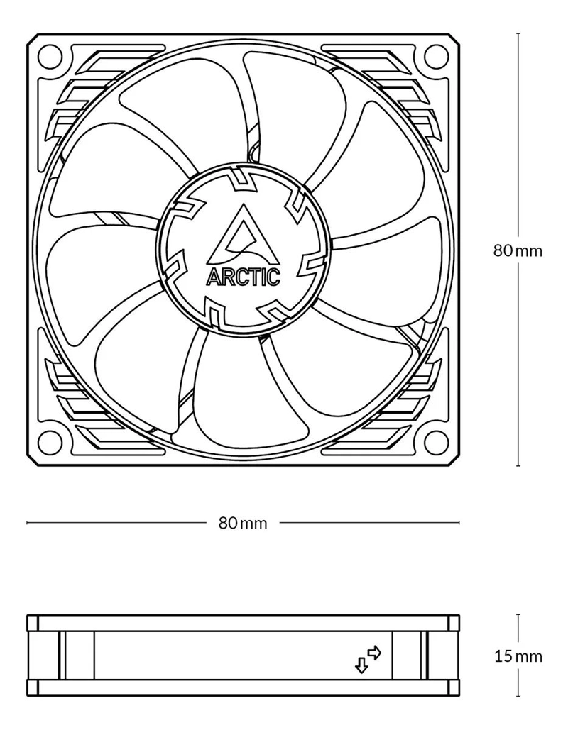 VENTILADOR SLIM 80MM PWM PST PARA PC - 4
