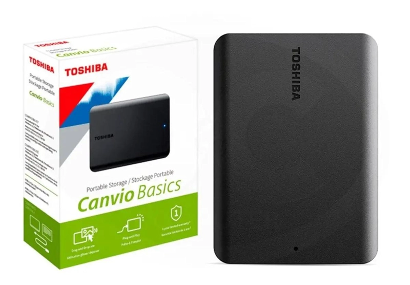 DISCO DURO EXTERNO TOSHIBA CANVIO BASICS 1TB USB 3.0 - 2