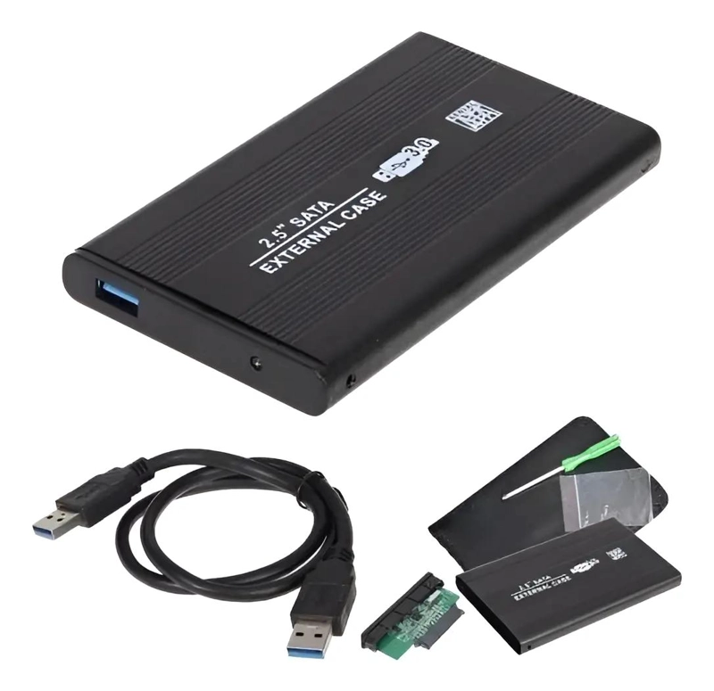 CARCASA PARA DISCO DURO EXTERNO 2.5 SATA PLUG & PLAY - 1