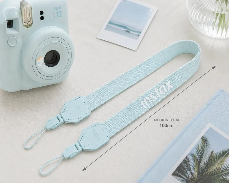 CORREA PARA CAMARA INSTAX MINI 100 CM CELESTE - 4