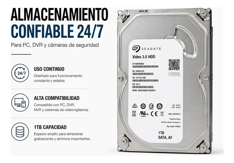 DISCO DURO 1TB PARA PC, DVR Y VIDEOVIGILANCIA - 3
