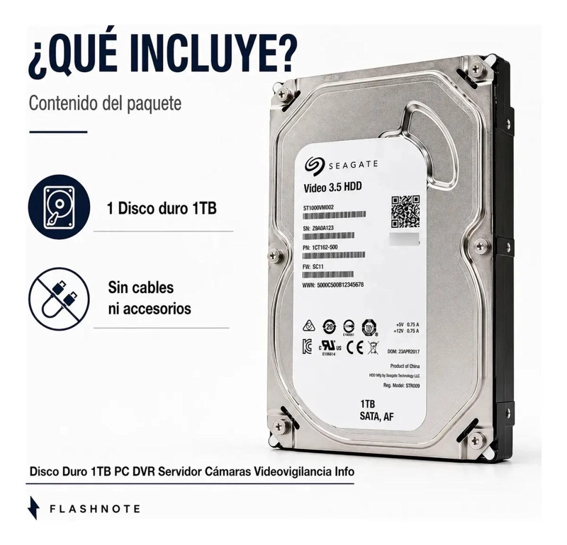 DISCO DURO 1TB PARA PC, DVR Y VIDEOVIGILANCIA - 4