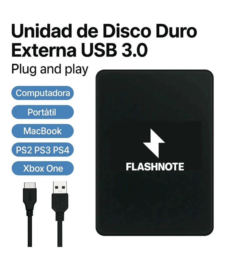 DISCO DURO EXTERNO 500GB USB 3.0 CON FUNDA ANTIGOLPE - 3