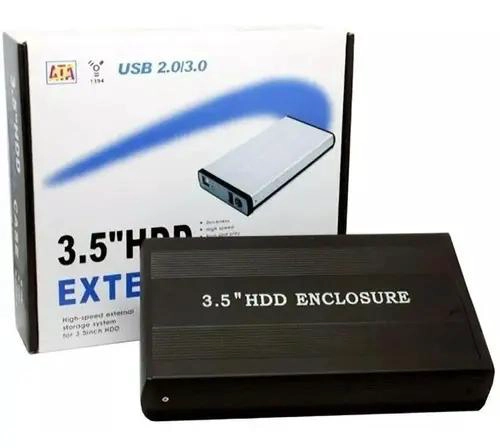 FUNDA PARA DISCO DURO HDD 3.5' CON CONEXION USB 2.0 - 1
