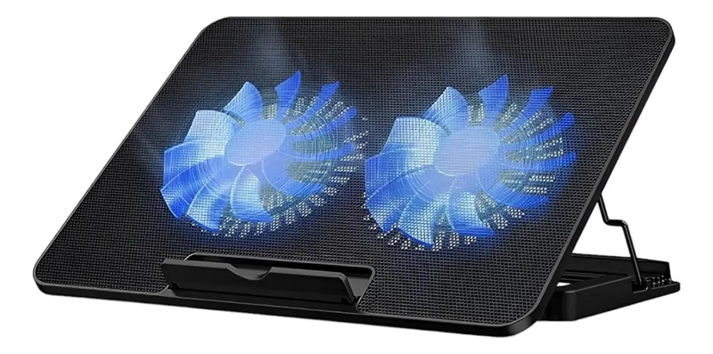 BASE REFRIGERANTE CON VENTILADOR PARA NOTEBOOK NEGRO - 1