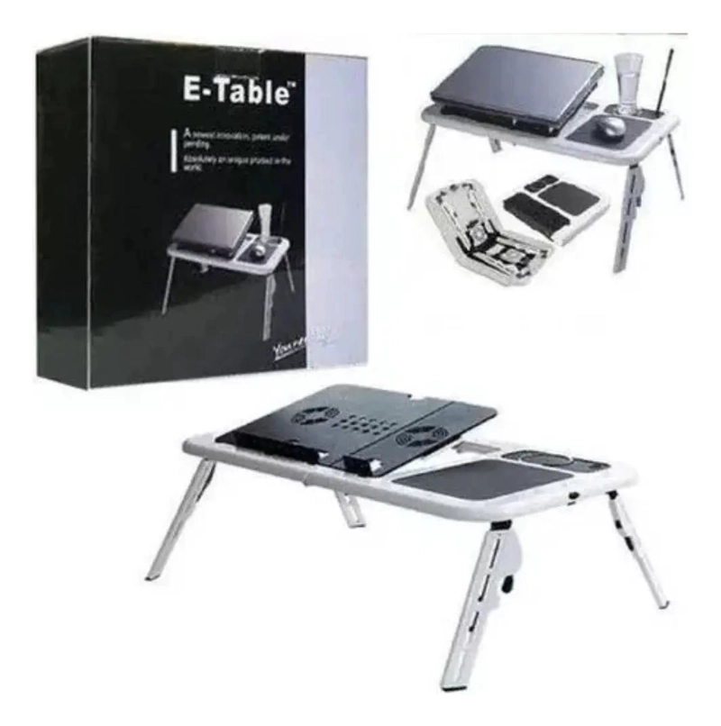 MESA PORTATIL PLEGABLE CON VENTILADOR USB PARA NOTEBOOK - 2