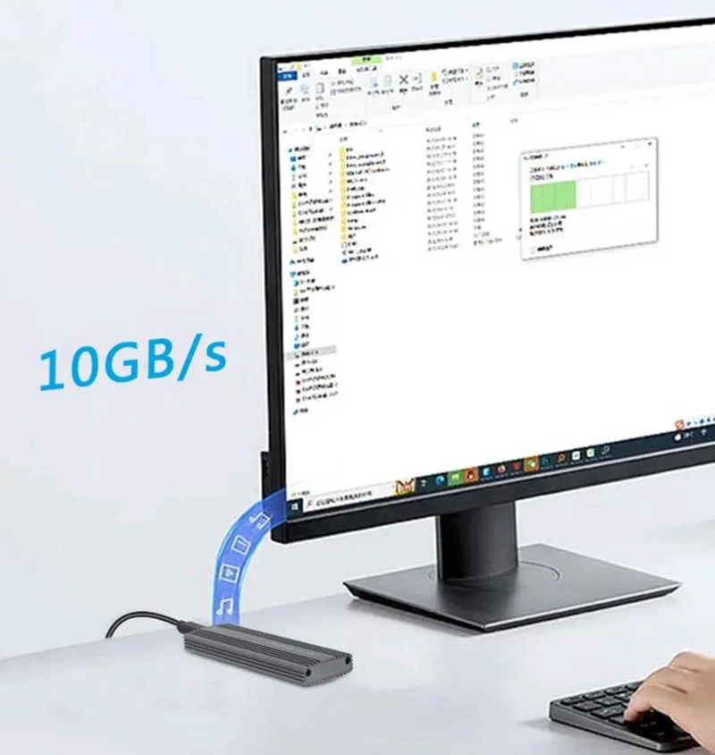 COFRE EXTERNO PARA DISCO SSD M.2 NVME PCIE USB 3.0 - 5