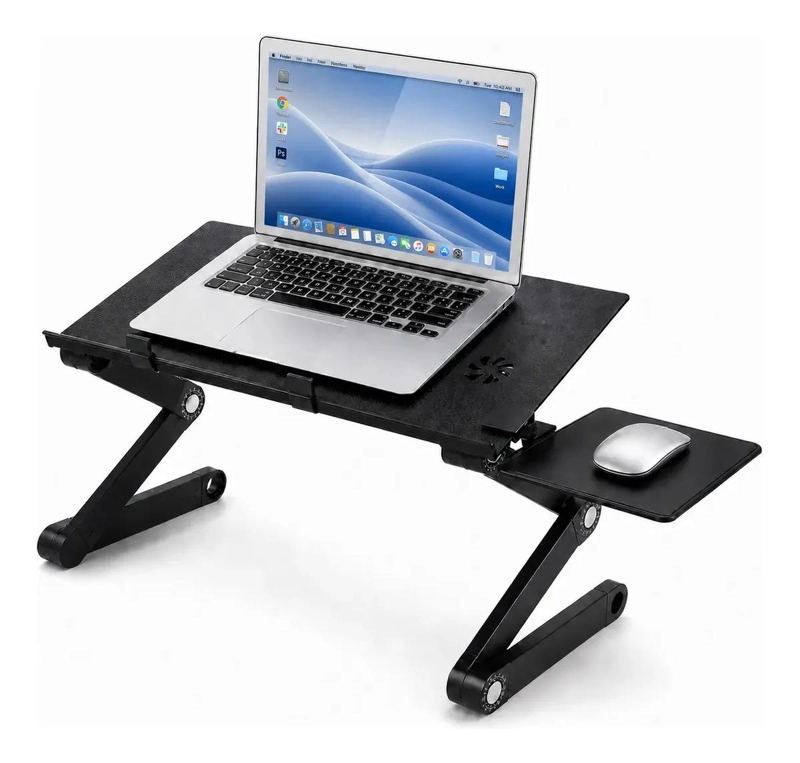 MESA PLEGABLE PARA LAPTOP CON VENTILADORES Y BANDEJA LATERAL - 2