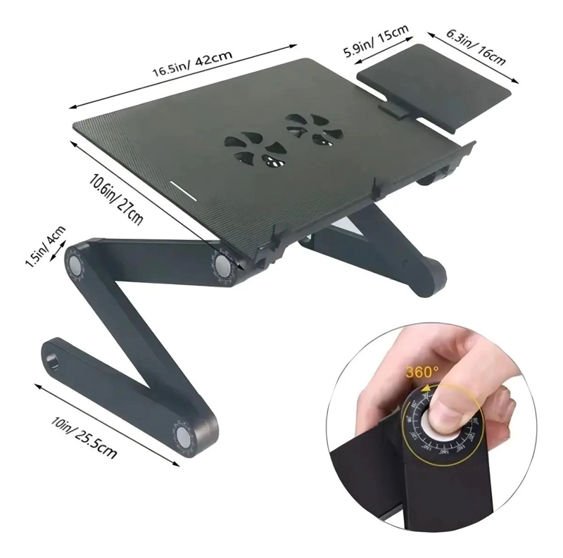 MESA PLEGABLE PARA LAPTOP CON VENTILADORES - 5