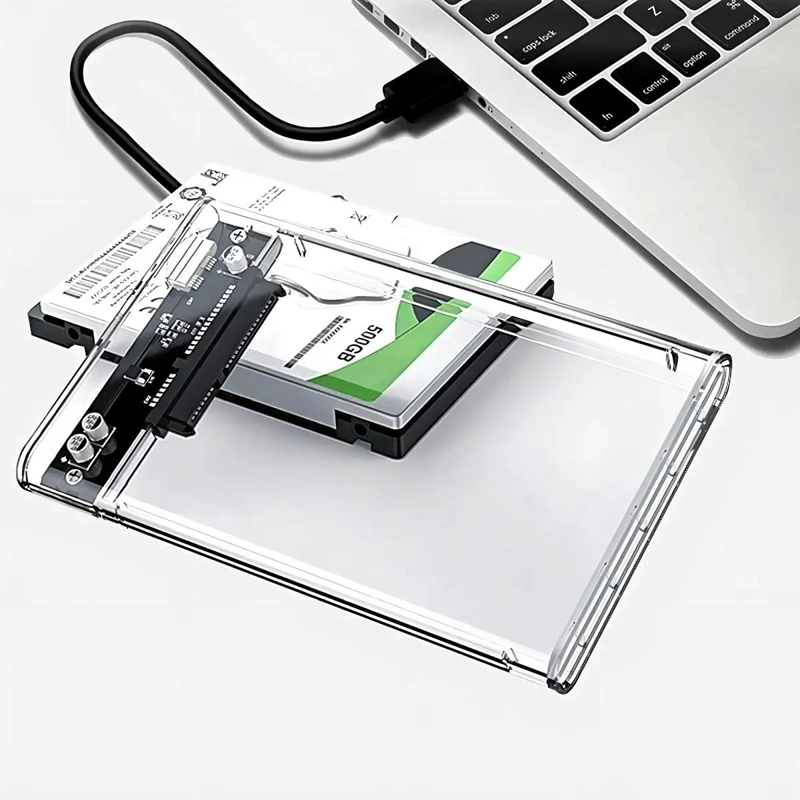 COFRE TRANSPARENTE PARA DISCO DURO SATA 2.5 USB 2.0 - 3