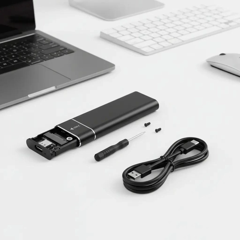 COFRE DE ALUMINIO PARA SSD M.2 NVME CON USB 3.1 - 1