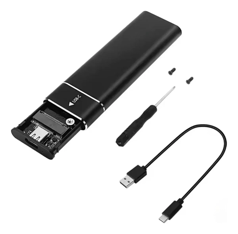 COFRE DE ALUMINIO PARA SSD M.2 NVME CON USB 3.1 - 2