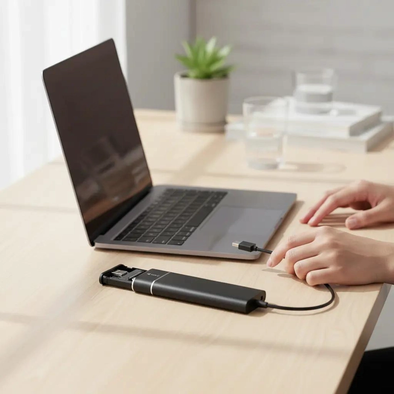 COFRE DE ALUMINIO PARA SSD M.2 NVME CON USB 3.1 - 3