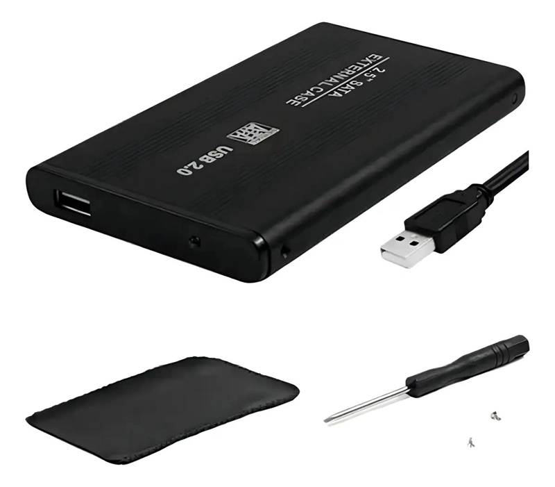 CASE EXTERNO PARA DISCO DURO 2.5 SATA USB ALUMINIO - 2