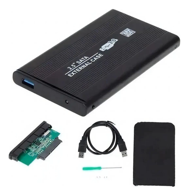 CASE EXTERNO PARA DISCO DURO 2.5 SATA USB ALUMINIO - 3