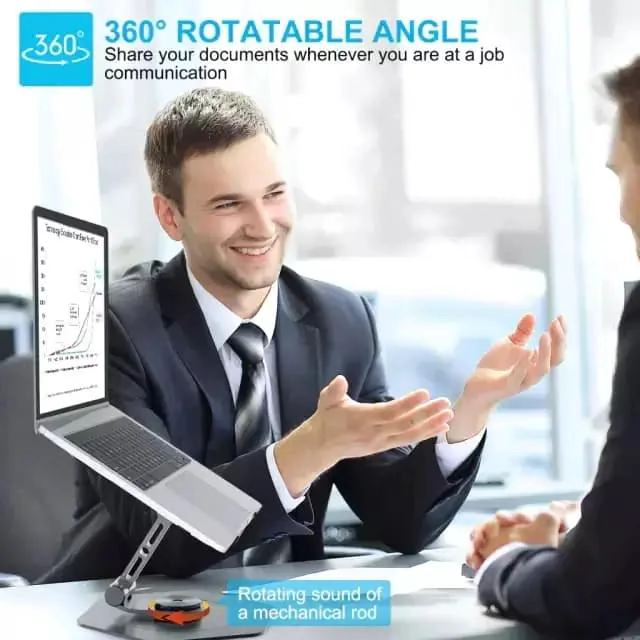 SOPORTE GIRATORIO 360° PLEGABLE DE ACERO PARA LAPTOP - 4