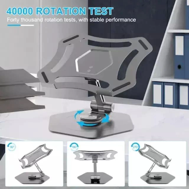 SOPORTE GIRATORIO 360° PLEGABLE DE ACERO PARA LAPTOP - 5