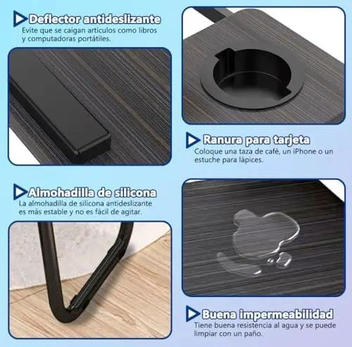 MESA PLEGABLE CON SOPORTE AJUSTABLE PARA LAPTOP - 4