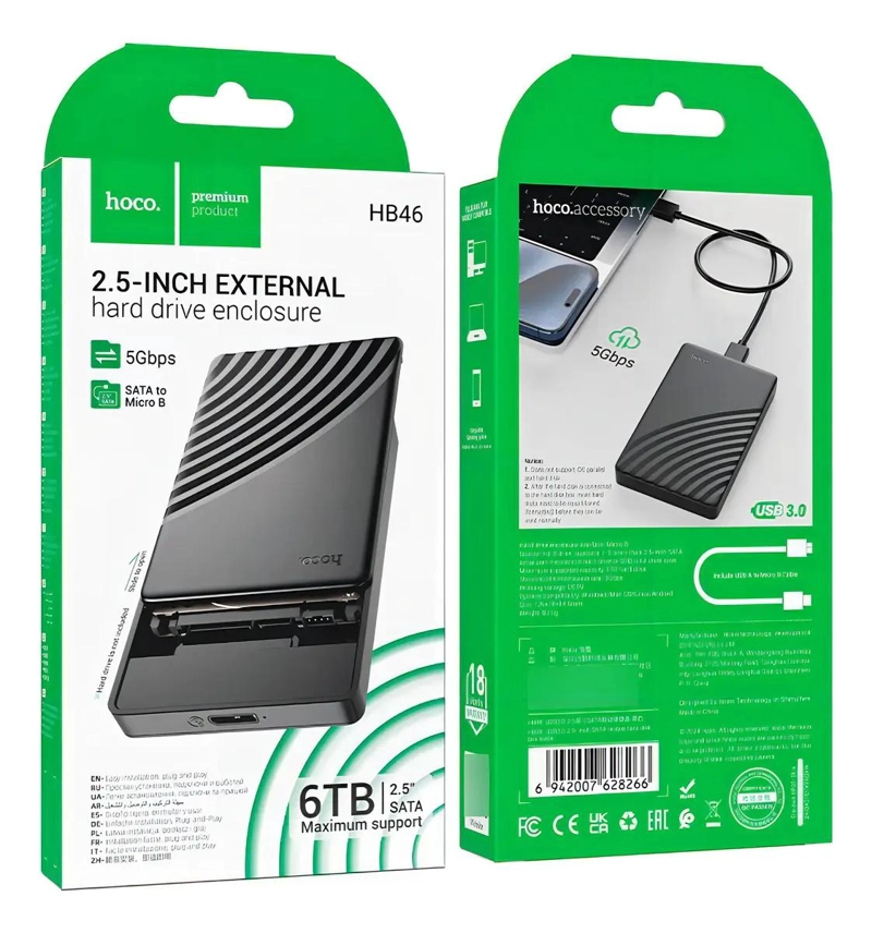 COFRE PARA DISCO DURO 2.5 SATA USB 3.0 NEGRO - 3
