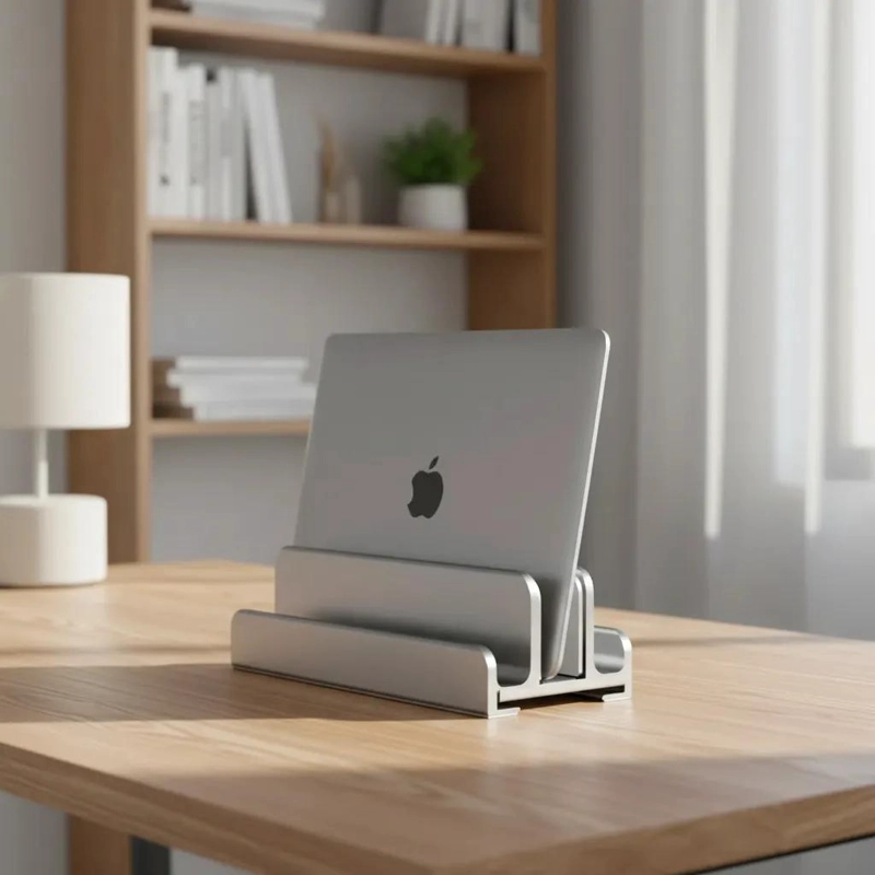 SOPORTE VERTICAL DE ALUMINIO PARA LAPTOP Y SMARTPHONE - 5
