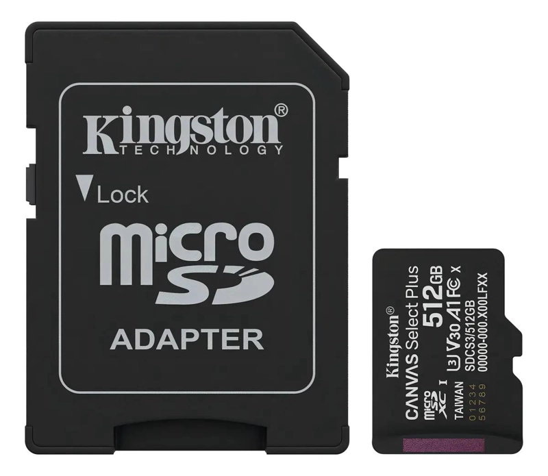 MICROSD CANVAS SELECT PLUS 512GB CLASE 10 V30 - 1