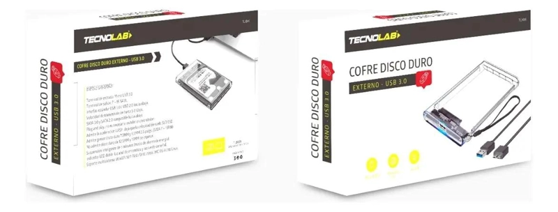 COFRE PARA DISCO DURO SATA 2.5 USB 3.0 - 2